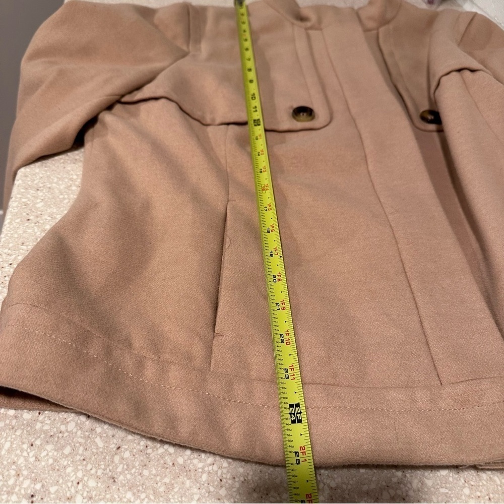 Chico’s Fleece Plush Casey Jacket Arabian Camel Size 3 Large Gold Zipper EUC - Picture 13 of 16
